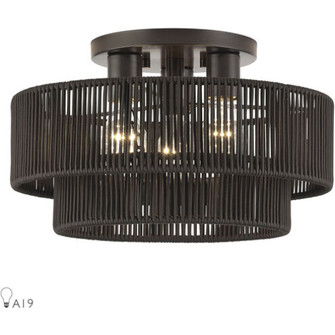 3 Light English Bronze Large Semi-Flush (108|49133-92)