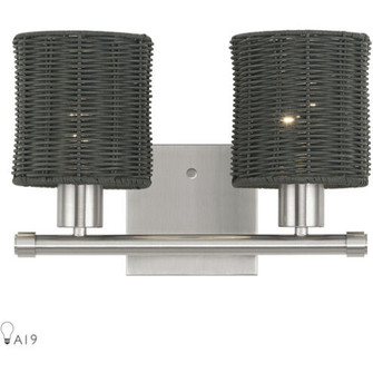 2 Light Brushed Nickel Vanity Sconce (108|13717-91)