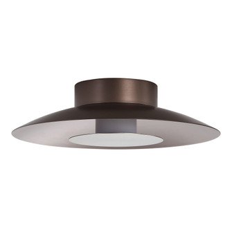 Yep by Golden Lighting Luma Integrated LED Flush Mount in Coffee Silver and Sand Nickel accent (36|6400-FM12 COS-SAN)