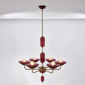 Verde 40 IN Chandelier Magenta Glas (133|519671STB/MGNT)