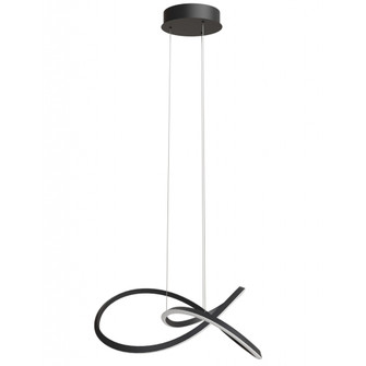 Windsor 32''W Spiral Ring 5-CCT LED Pendant in Black (4450|HF5069-BK)