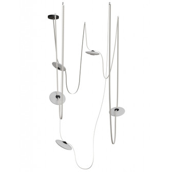 Fremont ?Belt 5-Light 551''L Chandelier in Ivory/White Glass Disc (4450|HF7205-G201-IVY)