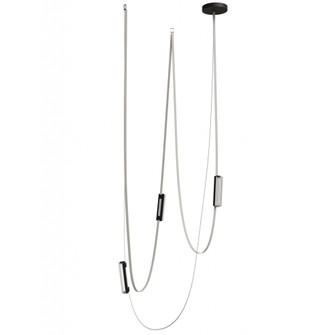 Fremont ?Belt 3-Light 275''L Chandelier in Ivory/Clear Ribbed Glass Bars (4450|HF7203-G400-IVY)
