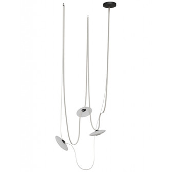 Fremont ?Belt 3-Light 275''L Chandelier in Ivory/White Glass Disc (4450|HF7203-G201-IVY)