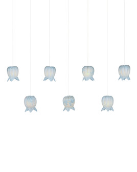 Polpo Blue 7-Light Linear Multi-Drop Pendant (92|9000-1418)