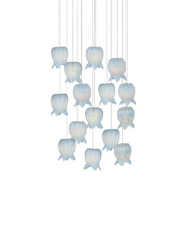 Polpo Blue 15-Light Round Multi-Drop Pendant (92|9000-1414)