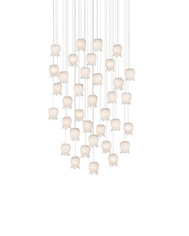 Polpo White 36-Light Round Multi-Drop Pendant (92|9000-1409)