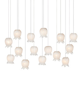Polpo White 15-Light Linear Multi-Drop Pendant (92|9000-1407)