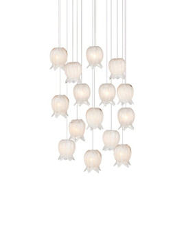 Polpo White 15-Light Round Multi-Drop Pendant (92|9000-1406)