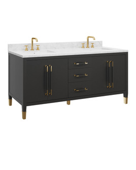 Verona 72'' Black Vanity with Rectangular Undermount Sink (92|3800-0021)