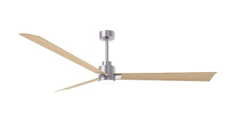 Alessandra - 72'' Three Blade Transitional Ceiling Fan - 5CCT Integrated LED - Brushed Nickel Fin (230|AKLK-BN-LM-72)