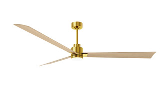 Alessandra-72'' Three Blade Transitional Ceiling Fan-5CCT Integrated LED-Brushed Brass Finish (230|AKLK-BRBR-LM-72)