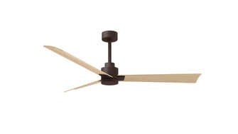 Alessandra - 56'' Three Blade Transitional Ceiling Fan - Matte White Finish - Light Maple Blades (230|AK-TB-LM-56)