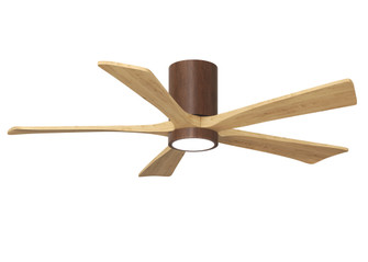 Irene-5HLK-52'' Five Blade Flush Mount Paddle Fan-5CCT Integrated LED-Gloss Walnut Tone Finish (230|IR5HLK-WN-LM-52)