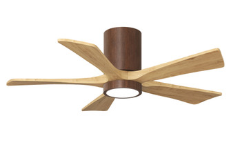Irene-5HLK-42'' Five Blade Flush Mount Paddle Fan-5CCT Integrated LED-Walnut Tone Finish (230|IR5HLK-WN-LM-42)