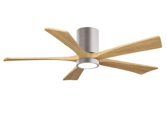 Irene-5HLK-52'' Five Blade Flush Mount Paddle Fan-5CCT Integrated LED-Brushed Nickel Finish (230|IR5HLK-BN-LM-52)