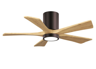 Irene-5HLK - 42'' Five Blade Flush Mount Paddle Fan - 5CCT Integrated LED - Brushed Bronze Finish (230|IR5HLK-BB-LM-42)