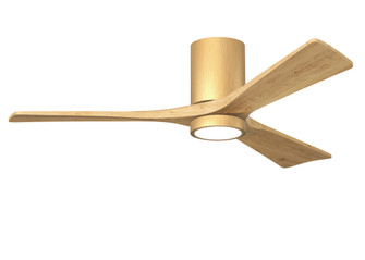 Irene-3HLK-52'' Three Blade Flush Mount Paddle Fan-5CCT Integrated LED-B Light Maple Tone Finish (230|IR3HLK-LM-LM-52)
