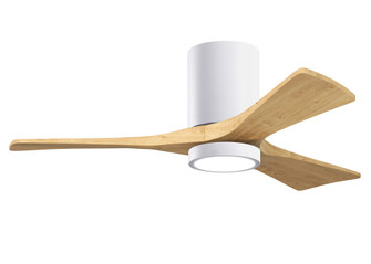 Irene-3HLK - 42'' Three Blade Flush Mount Paddle Fan - 5CCT Integrated LED - Gloss White Finish (230|IR3HLK-WH-LM-42)