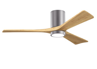 Irene-3HLK-52'' Three Blade Flush Mount Paddle Fan-5CCT Integrated LED-Brushed Pewter Finish (230|IR3HLK-BP-LM-52)