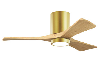 Irene-3HLK - 42'' Three Blade Flush Mount Paddle Fan - 5CCT Integrated LED - Brushed Brass Finish (230|IR3HLK-BRBR-LM-42)