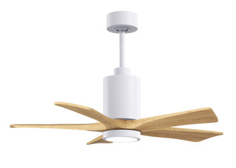 Patricia-5-42'' Five Blade Ceiling Fan-5CCT Integrated LED-Gloss White Finish-Light Maple Tone Bl (230|PA5-WH-LM-42)