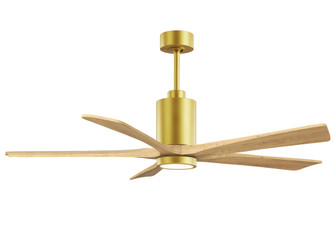 Patricia-5-60'' Five Blade Ceiling Fan-5CCT Integrated LED-Brushed Brass Finish (230|PA5-BRBR-LM-60)