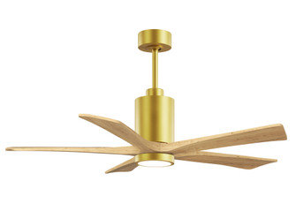 Patricia-5-52'' Five Blade Ceiling Fan-5CCT Integrated LED-Brushed Brass Finish (230|PA5-BRBR-LM-52)