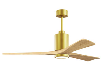 Patricia-3-60'' Three Blade Ceiling Fan-5CCT Integrated LED-Brushed Brass Finish (230|PA3-BRBR-LM-60)