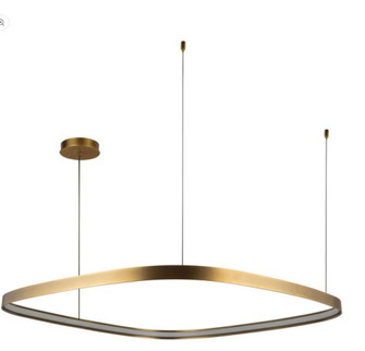 Yukon 40-in Vintage Brass Dimmable LED Pendant (461|PD78040-VB-UNV)