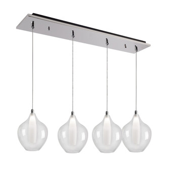 Victoria 29-in Chrome 4-Light Dimmable LED Multi Pendant (461|MP3007CH-04)