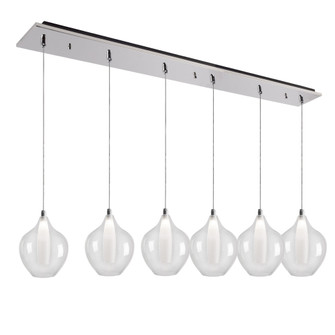 Victoria 43-in Chrome 6-Light Dimmable LED Multi Pendant (461|MP3007CH-06)