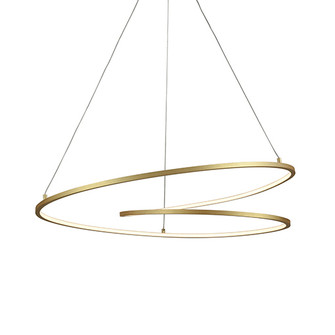 Twist 32-in Antique Brass LED Pendant (461|PD11132-AN-UNV)