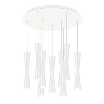 Robson 18-in White 9-Light Dimmable LED Multi Pendant (461|MP42502WH-09)