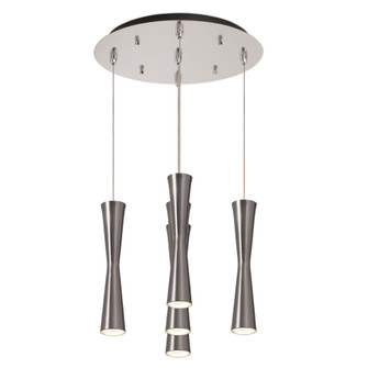 Robson 14-in Brushed Nickel 5-Light Dimmable LED Multi Pendant (461|MP42502BN-05)