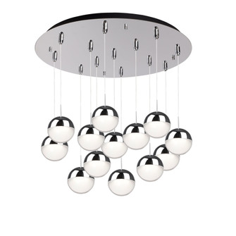 Pluto 24-in Chrome 13-Light Dimmable LED Multi Pendant (461|MP402801CH-13)
