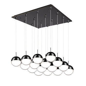 Pluto 20-in Black Chrome 16-Light Dimmable LED Multi Pendant (461|MP402801BC-16)