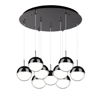 Pluto 18-in Black Chrome 9-Light Dimmable LED Multi Pendant (461|MP402801BC-09)