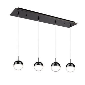 Pluto 25-in Black Chrome 3-Light Dimmable LED Multi Pendant (461|MP402801BC-04)