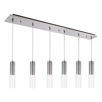 Lena 41-in Chrome 6-Light Dimmable LED Multi Pendant (461|MP21703CH-06)