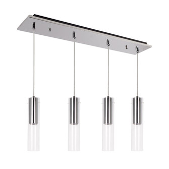 Lena 25-in Chrome 4-Light Dimmable LED Multi Pendant (461|MP21703CH-04)