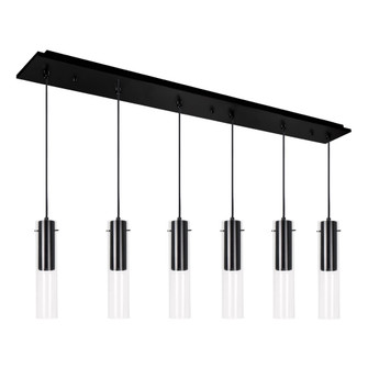 Lena 41-in Black 6-Light Multi Pendant (461|MP21703BK-06)
