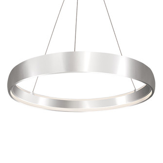 Halo 35-in Brushed Silver Dimmable LED Pendant (461|PD22735-BS-UNV)