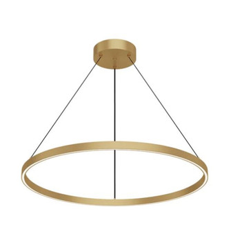 Cerchio 32-in Brushed Gold Dimmable LED Pendant (461|PD87732-BG-UNV-010)