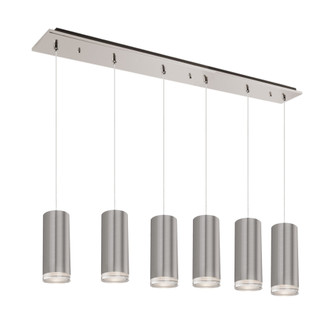 Cameo 42-in Brushed Nickel 6-Light Dimmable LED Multi Pendant (461|MP401432BN-06)