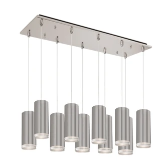 Cameo 27-in Brushed Nickel 10-Light Dimmable LED Multi Pendant (461|MP401431BN-10)