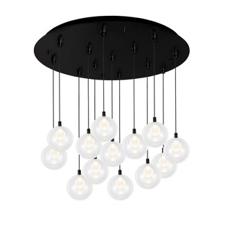 Bolla 25-in Black 13-Light Dimmable LED Multi Pendant (461|MP3106BK-13)