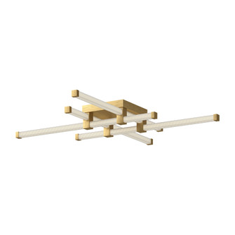Blade 34-in Brushed Gold Dimmable LED Flush Mount (461|FM23534-BG-UNV)