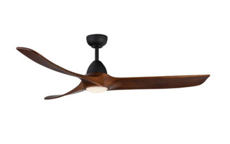 Baylor 60-in Matte Black/Dark Walnut LED Ceiling Fan (461|CF97860-MB/DW-5CCT)
