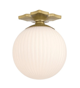 Orly 10'' Aged Brass Semi Flush Mount (205|ORY-1003-AG-WH)